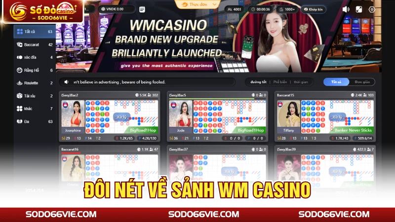Đôi nét về sảnh WM Casino