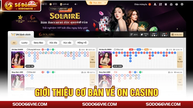 Giới thiệu cơ bản về ON Casino