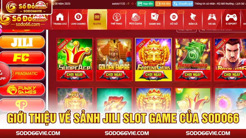 Giới thiệu về sảnh JILI Slot Game của SODO66